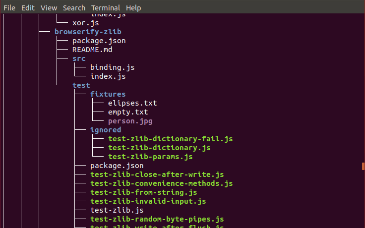 "Displays an indented directory tree, in color"